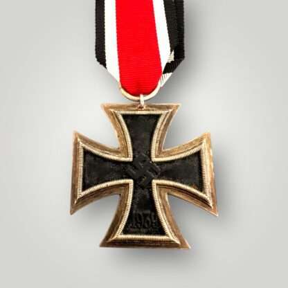 A rare WW2 German Iron Cross 2nd Class Medal By S. Jablonski GmbH, two part construction with magnetic iron core.