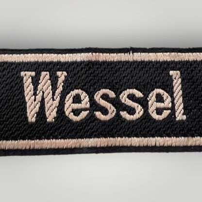 A close up image of a 18th SS Volunteer Panzergrenadier Division Horst Wessel cufftitle.