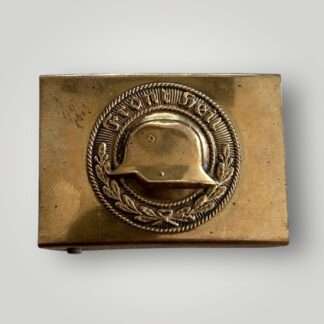 An original Stahlhelmbund 'Front Heil' Belt Buckle two-piece construction in brass.