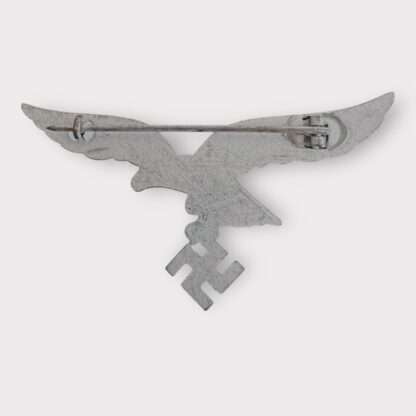 Reverse image of a WW2 German Luftwaffe Officer's Summer Breast Eagle, constructed in aluminium.