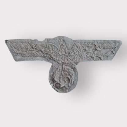 Reverse image of a WW2 Heer (Army) bullion officer's breast eagle with paper backing.