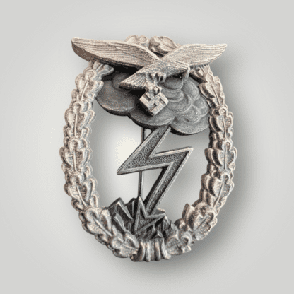 Original Luftwaffe Ground Assault Badge by Gustav Brehmer, constructed in zinc, late war, one-piece construction