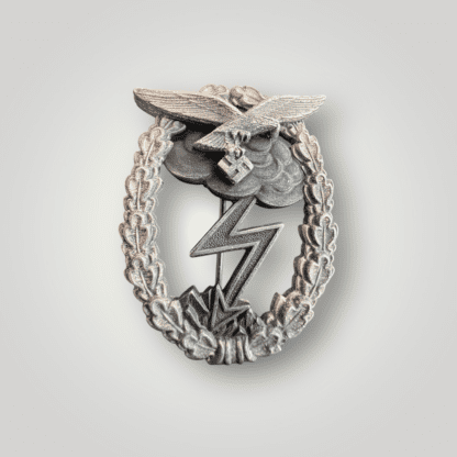 Original Luftwaffe Ground Assault Badge by Gustav Brehmer, constructed in zinc, late war, one-piece construction