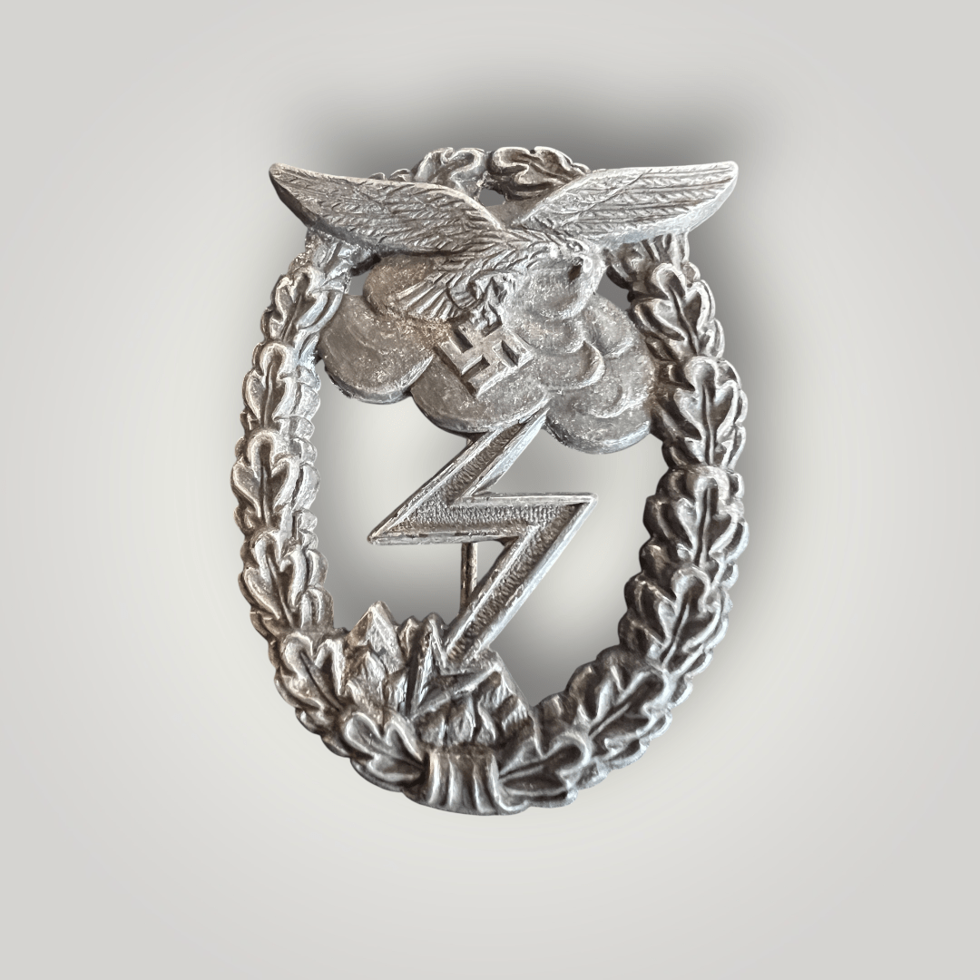 A original late Luftwaffe Ground Assault Badge by Arno Wallpach, constructed in Zinc.