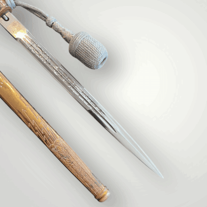 A Kriegsmarine Officers Dagger by Carl Eickhorn blade and scabbard.