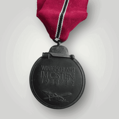 Reverse image of An genuine German WW2 Eastern Front Medal unknown maker, constructed in zinc.