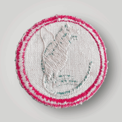 Reverse image of an orginal British WW2 7th Armoured Brigade formation badge, machine embroiderd.