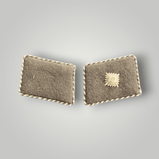 An original SS-SD Sicherheitsdienst collar tabs for Unterscharführer, constructed on black wool backing with silver and black tresse, around the edge.