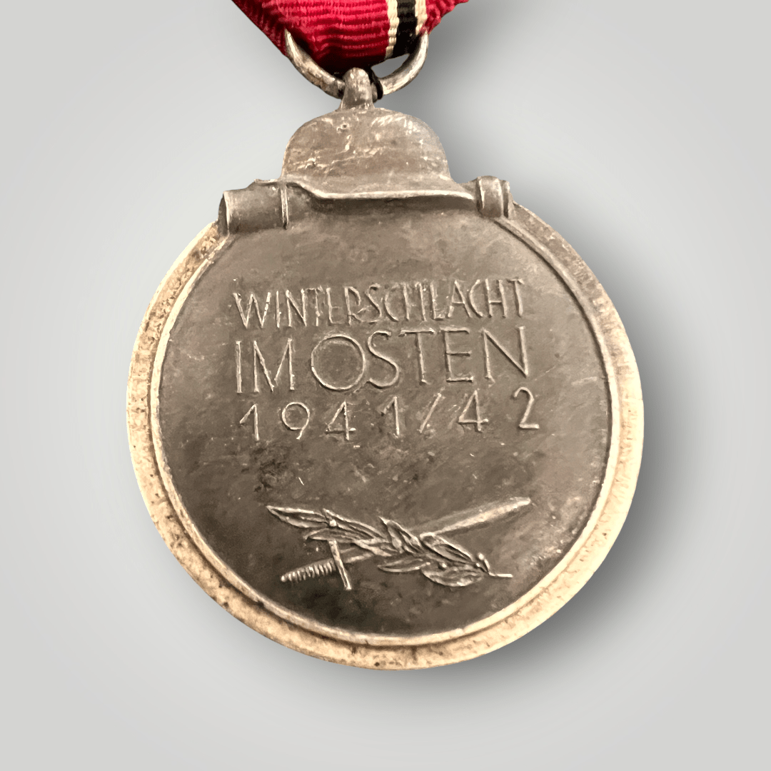 Reverse image of a genuine German WW2 Eastern Front Medal unknown maker, constructed in zinc.