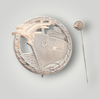 An original early war Blockade Runners Badge by Schwerin Berlin, with stickpin.