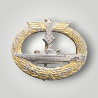 An original Kriegsmarine U-Boat badge by Funcke & Brunenghaus, mid to late war, constructed in zinc.