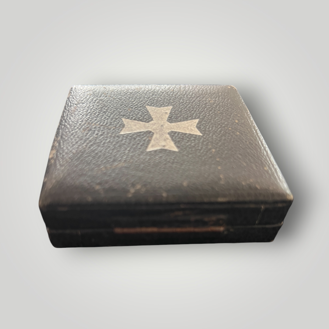 An original case for War Merit Cross, 1st Class without Swords by Foerster & Barth.
